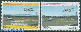 United Arab Emirates 2000 Airport 2v, Mint NH, Transport - Aircraft & Aviation - Avions