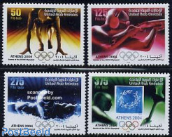 United Arab Emirates 2004 Olympic Games 4v, Mint NH, Sport - Athletics - Olympic Games - Shooting Sports - Swimming - Athlétisme