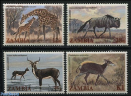 Zambia 1983 Animals 4v, Mint NH, Nature - Animals (others & Mixed) - Giraffe - Zambie (1965-...)