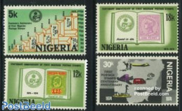 Nigeria 1974 Stamp Centenary 4v, Mint NH, Nature - Transport - Camels - 100 Years Stamps - Post - Stamps On Stamps - A.. - Poste