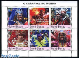 Guinea Bissau 2003 Carnival 6v M/s, Mint NH, Various - Folklore - Guinée-Bissau