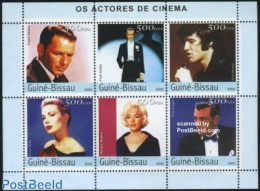 Guinea Bissau 2003 Cinema Actors 6v, Mint NH, Performance Art - Elvis Presley - Marilyn Monroe - Movie Stars - Music -.. - Elvis Presley