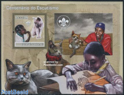 Guinea Bissau 2007 Scouting, Cats S/s, Mint NH, Nature - Sport - Cats - Scouting - Guinée-Bissau