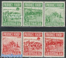 Australia 1953 Produce Food 2x3v [::], Mint NH, Nature - Various - Cattle - Agriculture - Ongebruikt