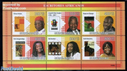 Guinea Bissau 2009 African Authors 6v M/s, Mint NH, Art - Authors - Books - Scrittori