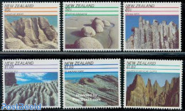 New Zealand 1991 Rock Formations 6v, Mint NH, History - Sport - Geology - Mountains & Mountain Climbing - Neufs