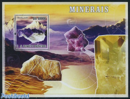 Sao Tome/Principe 2007 Minerals S/s, Mint NH, History - Geology - São Tomé Und Príncipe