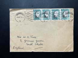 ENVELOPPE AFRIQUE DU SUD SUID AFRIKA / JOHANNESBURG POUR SOUTH SHIELDS GB / 1937 - Lettres & Documents