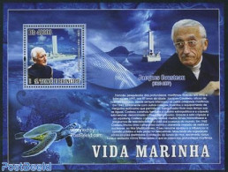 Sao Tome/Principe 2007 Marine Life, Cousteau S/s, Mint NH, Nature - Transport - Fish - Reptiles - Sea Mammals - Turtle.. - Vissen