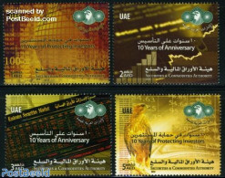 United Arab Emirates 2010 Protecting Investors 4v, Mint NH, Nature - Various - Birds - Birds Of Prey - Banking And Ins.. - Andere & Zonder Classificatie