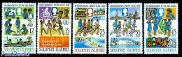 Solomon Islands 1985 International Youth Year 5v, Mint NH, Health - History - Sport - Transport - Various - Disabled P.. - Handicap