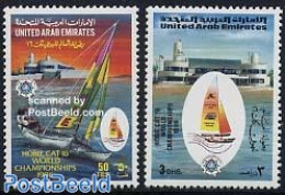 United Arab Emirates 1996 Sailing Sports 2v, Mint NH, Sport - Transport - Sailing - Sport (other And Mixed) - Ships An.. - Segeln