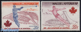 Wallis & Futuna 1976 Olympic Games Montreal 2v, Mint NH, Sport - Athletics - Olympic Games - Swimming - Athlétisme