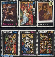 Ghana 1972 Christmas 6v, Mint NH, Religion - Christmas - Art - Paintings - Stained Glass And Windows - Noël