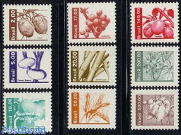 Brazil 1982 Definitives 9v, Agricultural Products, Mint NH, Nature - Fruit - Unused Stamps