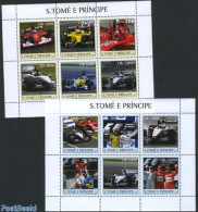 Sao Tome/Principe 2003 Formula 1 Races 12v (2 M/s), Mint NH, Sport - Transport - Autosports - Sport (other And Mixed) .. - Autos