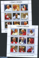 Sao Tome/Principe 2003 POPE John PaULL II 18v (2 M/s), Mint NH, Religion - Pope - Religion - Popes