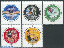 New Zealand 1996 Modern Olympics Centenary 5v, Mint NH, Sport - Athletics - Cycling - Kayaks & Rowing - Olympic Games .. - Ongebruikt