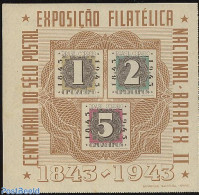 Brazil 1943 Stamp Centenary S/s, Mint NH, 100 Years Stamps - Neufs