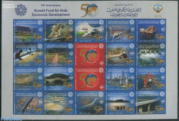 Kuwait 2011 Kuwait Fund For Arab Economic Development 20v M/s, Mint NH, Nature - Science - Transport - Various - Water.. - Vliegtuigen