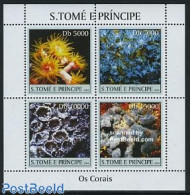 Sao Tome/Principe 2004 Corals 4v M/s, Mint NH, Nature - Corals - Sao Tomé Y Príncipe