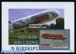 Guyana 2006 Hot Air Balloons & Airships S/s, Mint NH, Transport - Balloons - Zeppelins - Montgolfier