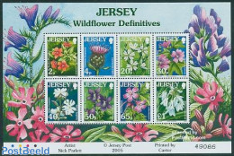 Jersey 2005 Wildflowers 8v M/s, Mint NH, Nature - Flowers & Plants - Jersey