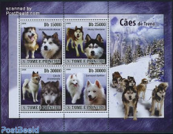 Sao Tome/Principe 2008 Dogs 4v M/s, Mint NH, Nature - Dogs - São Tomé Und Príncipe