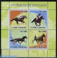 Sao Tome/Principe 2008 Horse Sports 4v M/s, Mint NH, Nature - Sport - Horses - Sport (other And Mixed) - São Tomé Und Príncipe