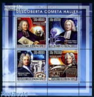 Sao Tome/Principe 2008 Halleys Comet 4v M/s, Mint NH, Science - Astronomy - Astrology