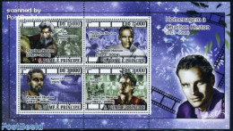 Sao Tome/Principe 2008 Charlton Heston 4v M/s, Mint NH, Nature - Performance Art - Horses - Film - Movie Stars - Cinéma