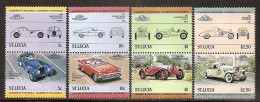 ST.Lucia 1984●Cars●Automobiles USA/Italy/France Mi652-59 Complete Set MHN - St.Lucie (1979-...)