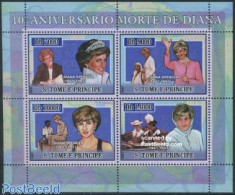 Sao Tome/Principe 2007 Death Of Diana 4v M/s, Mint NH, History - Charles & Diana - Kings & Queens (Royalty) - Royalties, Royals