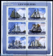 Comoros 2008 Sailing Ships & Lighthouses 6v M/s, Mint NH, Transport - Various - Ships And Boats - Lighthouses & Safety.. - Ships