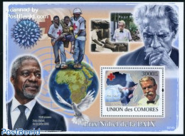 Comoros 2008 Nobel Peace Prize S/s, Mint NH, History - Various - Nobel Prize Winners - Maps - Nobelpreisträger