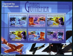 Guinea, Republic 2007 Georges Guynemer 6v M/s, Mint NH, History - Transport - Aircraft & Aviation - World War I - Airplanes