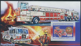 Guinea, Republic 2006 Ford T Fire Truck S/s, Mint NH, Transport - Automobiles - Fire Fighters & Prevention - Auto's