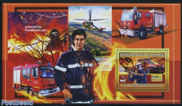 Guinea, Republic 2006 Fire Engines S/s, Peugeot H20, Mint NH, Transport - Automobiles - Fire Fighters & Prevention - H.. - Auto's