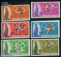 Togo 1968 Olympic Games Mexico 6v, Imperforated, Mint NH, Sport - Athletics - Boxing - Judo - Olympic Games - Atletiek