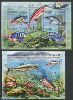 Uganda 2012 Fresh Water Fish 2 S/s, Mint NH, Nature - Fish - Vissen