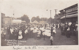 S16534 Cpa Etats Unis - Labor Day Crowd - Roanoke Ill " Carte Photo " - Other & Unclassified