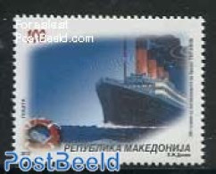 North Macedonia 2012 Titanic 1v, Mint NH, Transport - Ships And Boats - Titanic - Bateaux