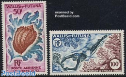 Wallis & Futuna 1962 Shell, Diving 2v, Mint NH, Nature - Sport - Diving - Diving