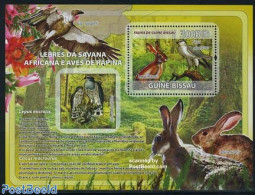 Guinea Bissau 2008 Rabbit & Bird S/s, Mint NH, Nature - Birds - Birds Of Prey - Rabbits / Hares - Guinée-Bissau