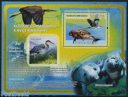 Guinea Bissau 2008 Birds & Sea Mammals S/s, Mint NH, Nature - Birds - Sea Mammals - Guinea-Bissau