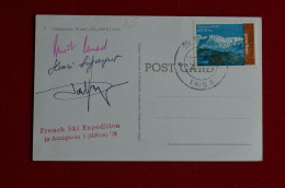 1979 French Ski Expedition Annapurna I Signed 3 Skiers Himalaya Mountaineering Alpinisme Escalade Montagne - Sportspeople