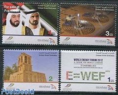 United Arab Emirates 2012 World Energy Forum 4v, Mint NH, Nature - Science - Environment - Environment & Climate Protection