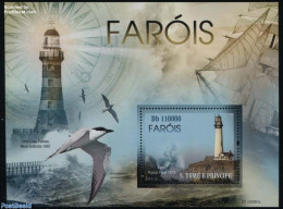 Sao Tome/Principe 2010 Birds & Lighthouses S/s, Mint NH, Nature - Various - Birds - Lighthouses & Safety At Sea - Phares
