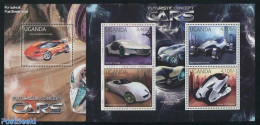 Uganda 2012 Futuristic Concept Cars 2 S/s, Mint NH, Transport - Automobiles - Cars