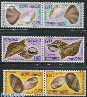 Morocco 1965 Shells 3 Tete Beche Pairs, Mint NH, Nature - Shells & Crustaceans - Vita Acquatica